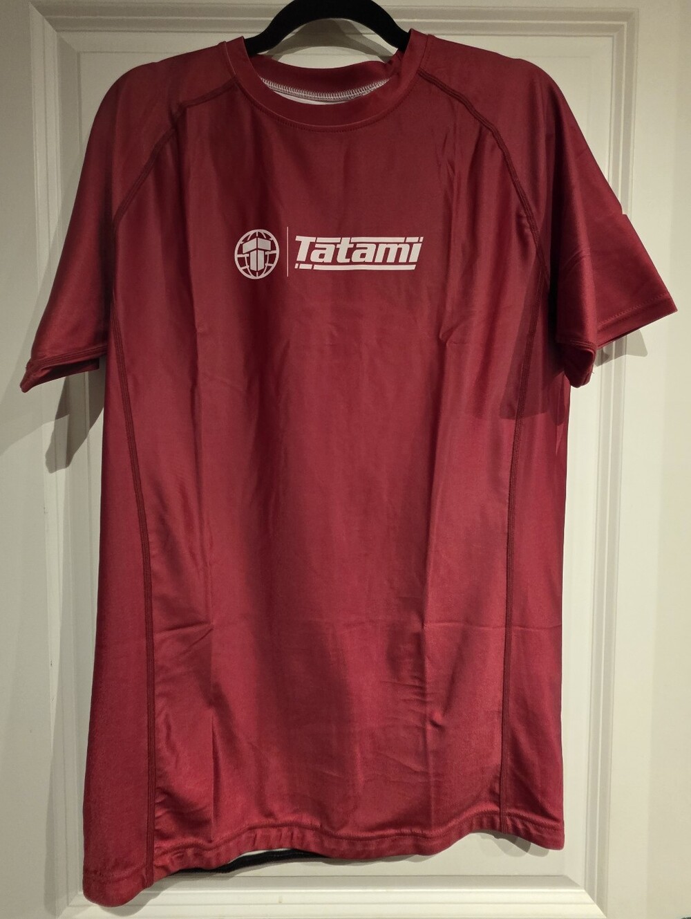 Mens Tatami Fightwear Impact SS Rashguard XL, Ruby Red